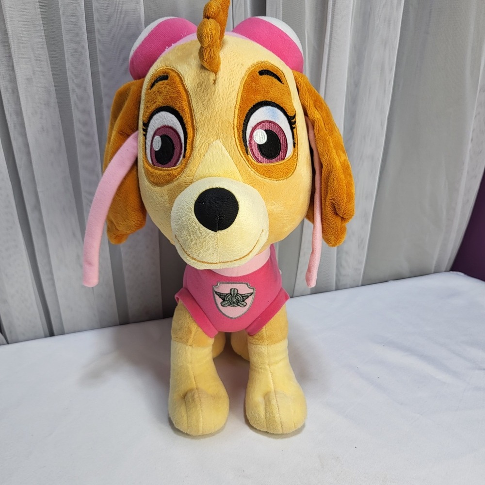 Paw Patrol Skye Large Plush Stuffed Animal Pink Puppy Dog 16" Nickelodeon Toy